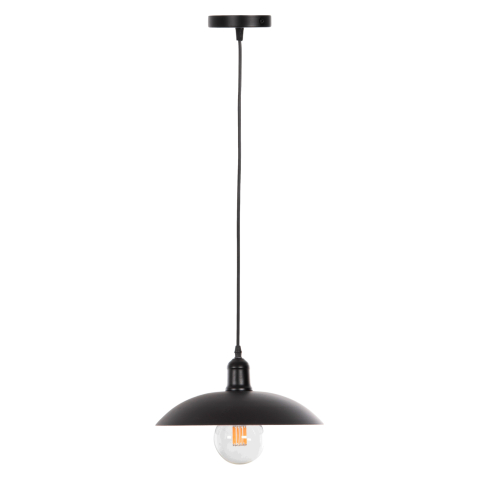 Iluminat - CEILING PENDANT LAMP HM4135 BLACK METAL CAP Φ31x110H cm.