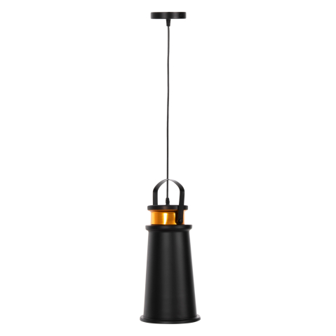 Iluminat - CEILING PENDANT LAMP HM4140 BLACK-GOLD ALUMINUM CAP Φ19x132H cm.