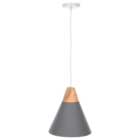 Iluminat - CEILING PENDANT LAMP HM4145 GREY METAL CAP Φ25x125H cm.