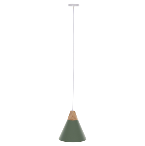 Iluminat - CEILING PENDANT LAMP HM4147 GREEN METAL CAP Φ25x118Hcm.