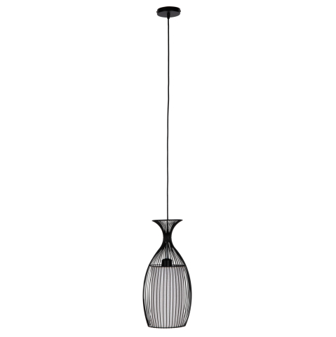 Iluminat - CEILING PENDANT LAMP HM4186 BLACK METAL 20x20x131Hcm.
