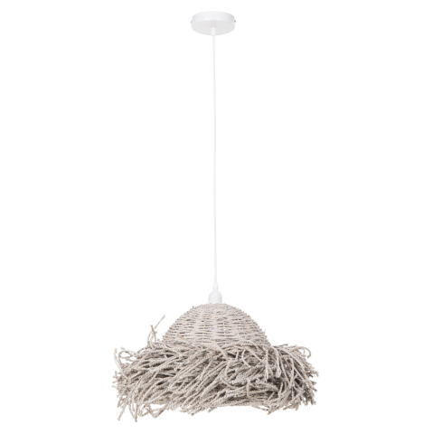 Iluminat - CEILING PENDANT LAMP HM4349 SEAGRASS IN WHITEWASH COLOR Φ50x25-135Hcm.