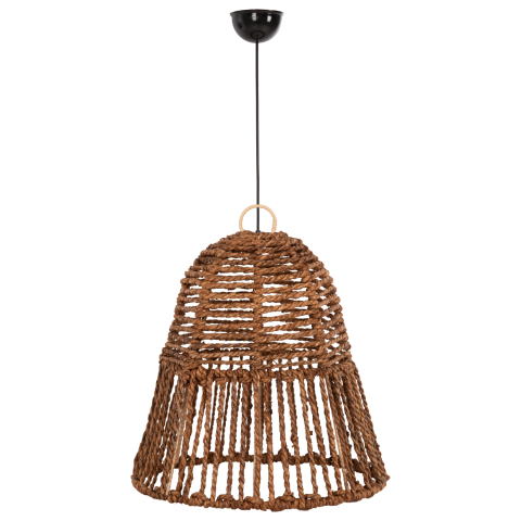Iluminat - CEILING PENDANT LAMP HM7858 DRIED BANANA TREE FIBERS IN BROWN COLOR Φ41x41-136Hcm.