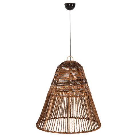 Iluminat - CEILING PENDANT LAMP HM7859 DRIED BANANA TREE FIBERS IN BROWN COLOR Φ61x61-156Hcm.