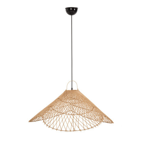 Iluminat - CEILING PENDANT LAMP HM7879.02 RATTAN IN NATURAL COLOR Φ80x31x126Hcm.