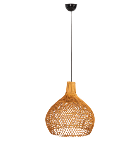 Iluminat - CEILING PENDANT LAMP HM7881 RATTAN IN NATURAL COLOR Φ41x137Hcm.