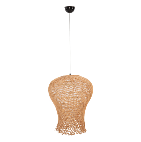 Iluminat - CEILING PENDANT LAMP HM7882 RATTAN IN NATURAL COLOR Φ49x157Hcm.