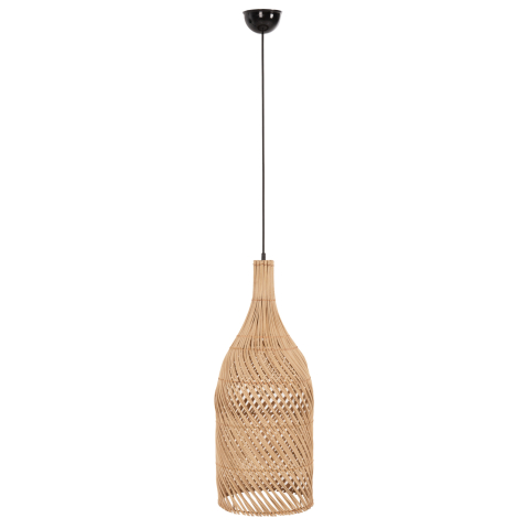 Iluminat - CEILING PENDANT LAMP HM7885 RATTAN IN NATURAL COLOR Φ23x148Hcm.