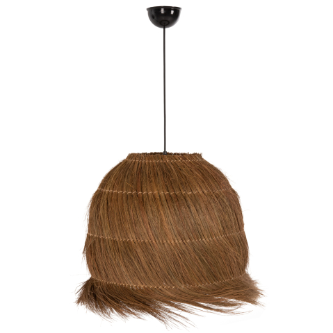 Iluminat - CEILING PENDANT LAMP HM7892 RAYUNG GRASS IN BROWN COLOR Φ46x40-141Hcm.