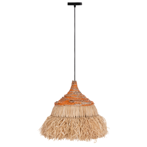 Iluminat - CEILING PENDANT LAMP SIFO HM4714 SISAL and BANANA FIBERS CAP-NATURAL and MIX Φ35x45Hcm.