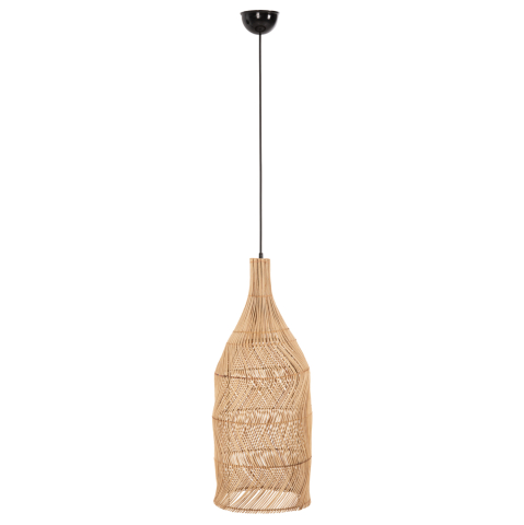 Iluminat - CEILING PENDANT LAMP THEON ΗΜ7888 NATURAL RATTAN IN NATURAL COLOR Φ22x148Hcm.