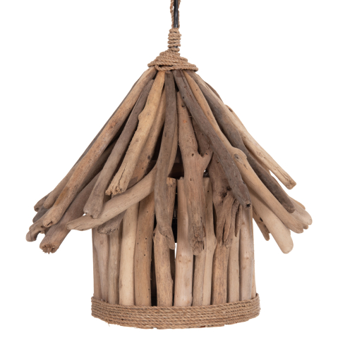 Iluminat - CEILING PENDANT LAMP TREIT HM4874 DRIFTWOOD IN NATURAL Φ40x73Hcm.[1xΕ27]