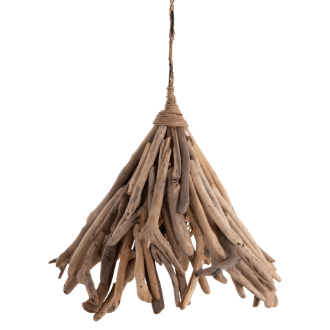 Iluminat - CEILING PENDANT LAMP TREIT HM4875 DRIFTWOOD IN NATURAL 48x54x52-73Hcm.[1xΕ27]
