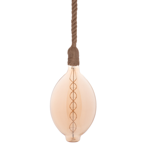 Iluminat - CEILING PENDANT LAMP WITH LIGHT BULB HM11927.01--ROPE 1M LONG AND 2cm THICK-E27 SOCKET
