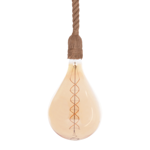 Iluminat - CEILING PENDANT LAMP WITH LIGHT BULB HM11928.01--ROPE 1M LONG AND 2cm THICK-E27 SOCKET
