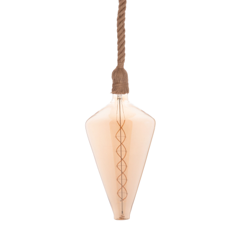 Iluminat - CEILING PENDANT LAMP WITH LIGHT BULB HM11930.01--ROPE 1M LONG AND 2cm THICK-E27 SOCKET