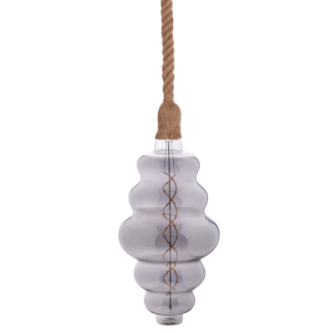 Iluminat - CEILING PENDANT LAMP WITH LIGHT BULB HM11932.02--ROPE 1M LONG AND 2cm THICK-E27 SOCKET
