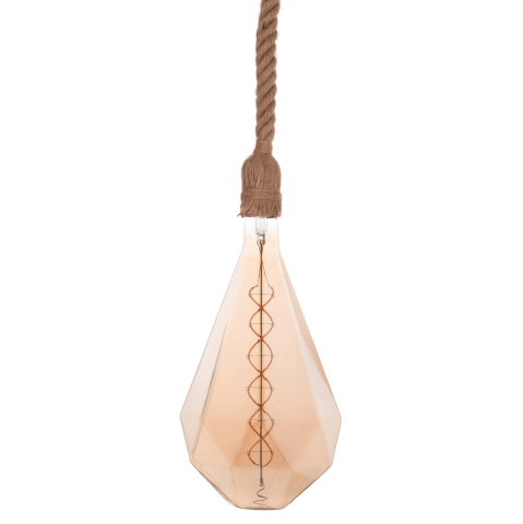 Iluminat - CEILING PENDANT LAMP WITH LIGHT BULB HM11933--ROPE 1M LONG AND 2cm THICK-E27 SOCKET
