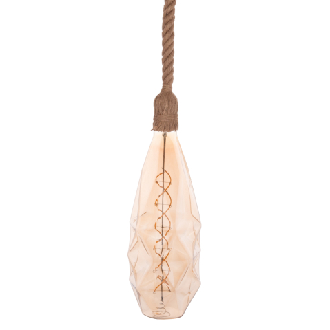 Iluminat - CEILING PENDANT LAMP WITH LIGHT BULB HM11934--ROPE 1M LONG AND 2cm THICK-E27 SOCKET