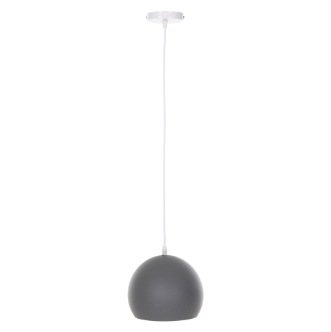 Iluminat - CEILING PENDANT LUMINAIRE HM4109 GREY SPHERICAL CAP-WHITE CABLE Φ20x112Hcm.