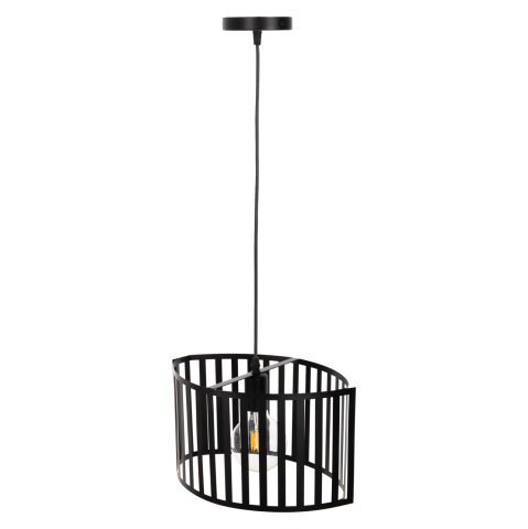 Iluminat - CEILING PENDANT LUMINAIRE HM4113 BLACK METAL 34x23x121Hcm.