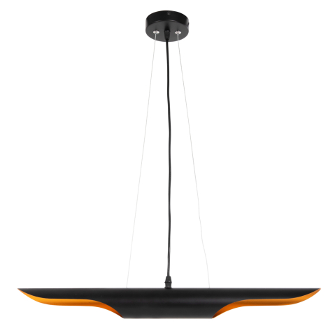 Iluminat - CEILING PENDANT LUMINAIRE HM4172 BLACK METAL TUBE-2 BULBS Φ6x60H cm.