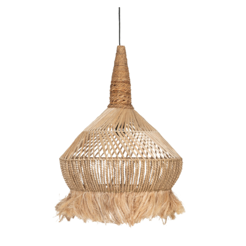 Iluminat - CEILING PENDANT MADE OF ABACA AND BANANA FIBERS NATURAL COLOR 55x55x75Hcm.HM7774
