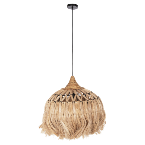 Iluminat - CEILING PENDANT MADE OF ABACA FIBERS IN NATURAL COLOR Φ52x48-120Hcm.HM7760