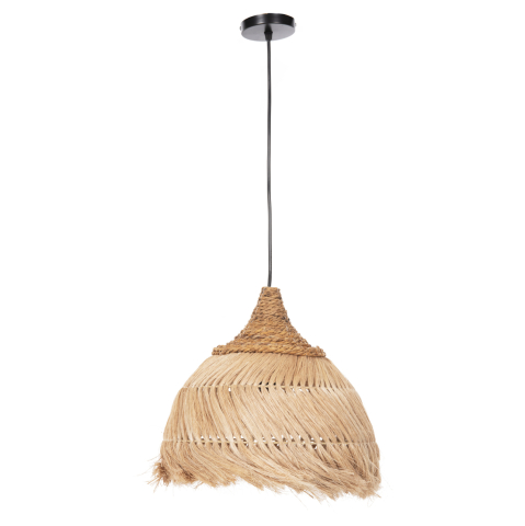 Iluminat - CEILING PENDANT MENDONG GRASS FIBERS IN NATURAL COLOR Φ38x34-120Hcm.HM7776