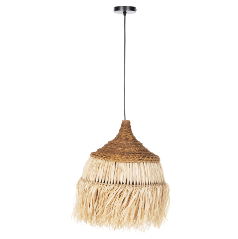 Iluminat - CEILING PENDANT WITH SISAL FIBER CAP IN NATURAL COLOR Φ36x46-120Hcm.HM7787