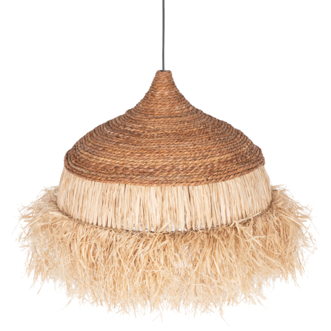 Iluminat - CEILING PENDANT WITH SISAL FIBER CAP IN NATURAL COLOR 50x50x50Hcm.HM7786