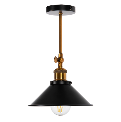 Iluminat - CEILING/WALL LAMP HM4121 BLACK-GOLD METAL Φ21x31Hcm.