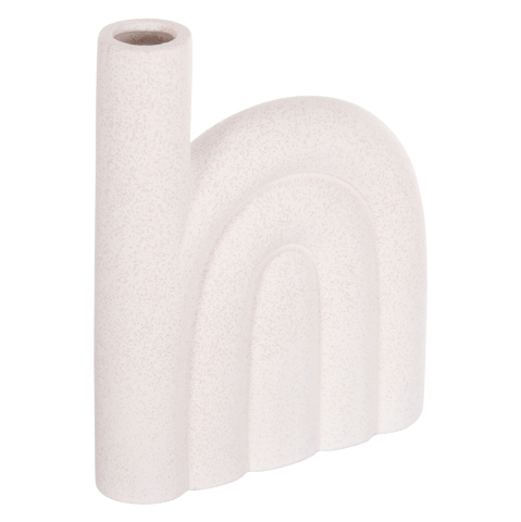 Decoratiuni pentru masa - CERAMIC TABLE DECOR ARCON HM4639.01 OFF WHITE WITH CRYSTALLIZATION 23.5x5.5x29.5Hcm.