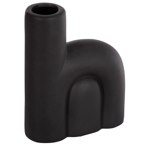 Decoratiuni pentru masa - CERAMIC TABLE DECOR ARCON HM4640.02 MATTE BLACK 19x7x24Hcm.