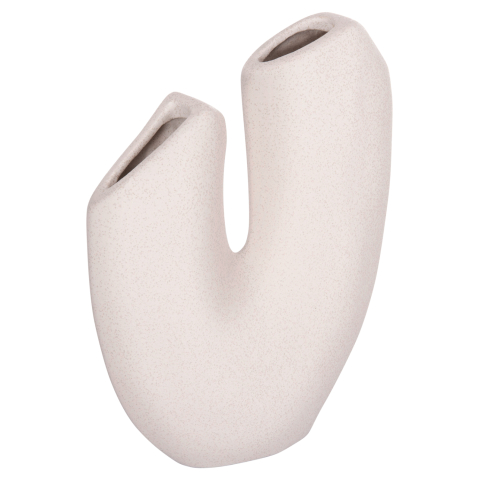 Decoratiuni pentru masa - CERAMIC TABLE DECOR ARKEN HM4618.01 OFF WHITE WITH CRYSTALLIZATION 28x10x37Hcm.