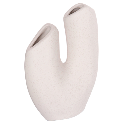 Decoratiuni pentru masa - CERAMIC TABLE DECOR ARKEN HM4619.01 OFF WHITE WITH CRYSTALLIZATION 20.5x8x26Hcm.