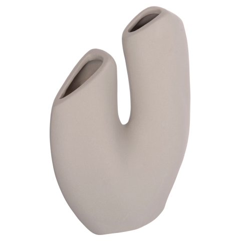 Decoratiuni pentru masa - CERAMIC TABLE DECOR ARKEN HM4619.03 GREY MATTE 20.5x8x26Hcm.