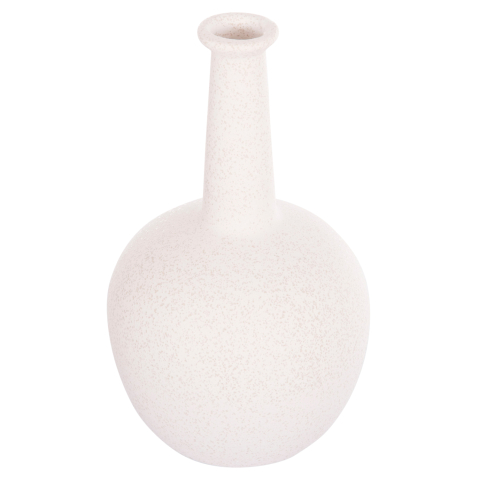 Decoratiuni pentru masa - CERAMIC TABLE DECOR ELENDIL HM4593.01 OFF WHITE WITH CRYSTALLIZATION Φ15x25Hcm.