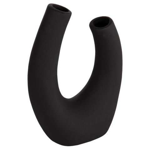 Decoratiuni pentru masa - CERAMIC TABLE DECOR ELLIPTO HM4643.02 BLACK MATTE 15x7x21,5Hcm.