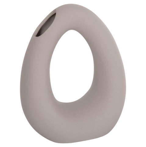 Decoratiuni - CERAMIC TABLE DECOR ELLIPTO HM4644.03 MATTE GREY 16.5x9x20.3Hcm.
