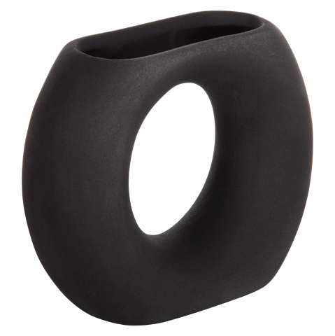 Decoratiuni - CERAMIC TABLE DECOR ELLIPTO HM4646.02 MATTE BLACK 18x6.5x14Hcm.