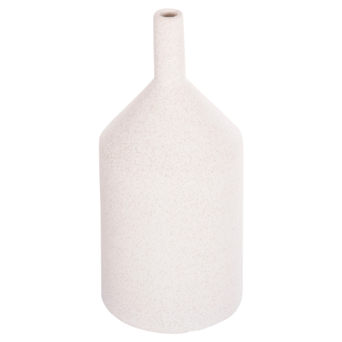 Decoratiuni pentru masa - CERAMIC TABLE DECOR GALAD HM4608.01 OFF WHITE WITH CRYSTALLIZATION Φ13,5x30,5Hcm.
