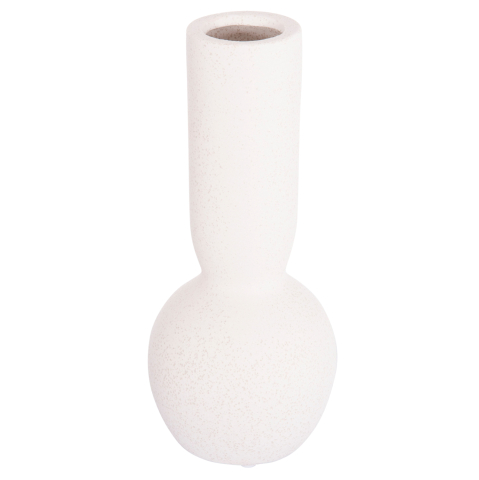 Decoratiuni pentru masa - CERAMIC TABLE DECOR GALAD HM4616.01 OFF WHITE WITH CRYSTALLIZATION Φ11x26Hcm.