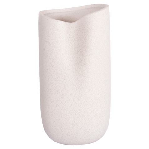 Decoratiuni pentru masa - CERAMIC TABLE DECOR GLAZE HM4607.01 OFF WHITE WITH CRYSTALLISATION 15,2x15x30Hcm