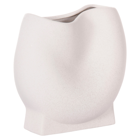Decoratiuni pentru masa - CERAMIC TABLE DECOR GLAZE HM4610.01 OFF WHITE WITH CRYSTALLISATION 26x14x25Hcm