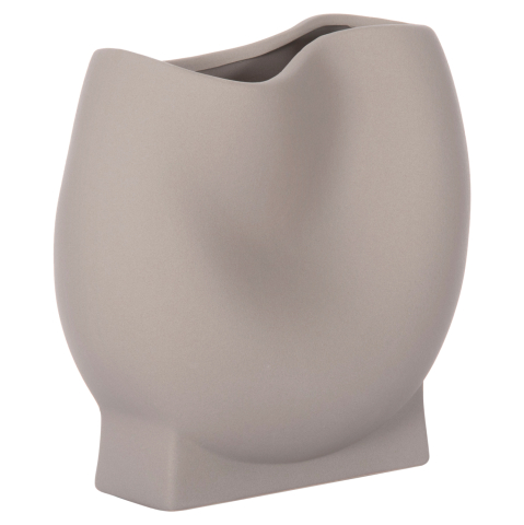 Decoratiuni pentru masa - CERAMIC TABLE DECOR GLAZE HM4610.03 MATTE GREY 26x14x25Hcm