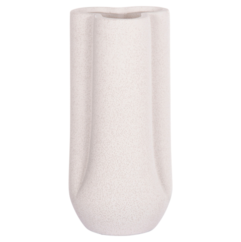 Decoratiuni pentru masa - CERAMIC TABLE DECOR GLAZE HM4612.01 OFF WHITE WITH CRYSTALLIZATION Φ14x29Hcm.