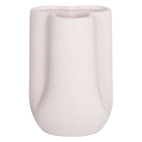 Decoratiuni pentru masa - CERAMIC TABLE DECOR GLAZE HM4613.01 OFF WHITE WITH CRYSTALLIZATION Φ16x22Hcm.