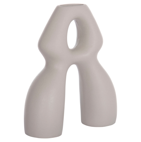 Decoratiuni pentru masa - CERAMIC TABLE DECOR ISIL HM4598.03 MATTE GREY 26x9.5x29.5Hcm.