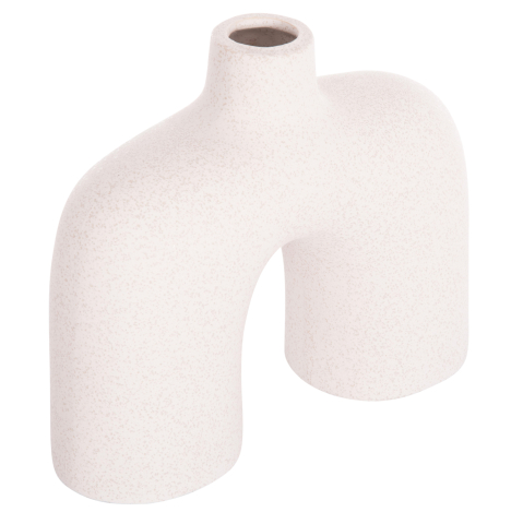 Decoratiuni pentru masa - CERAMIC TABLE DECOR ISIL HM4600.01 OFF WHITE WITH CRYSTALLISATION 27x9.5x22.5Hcm.